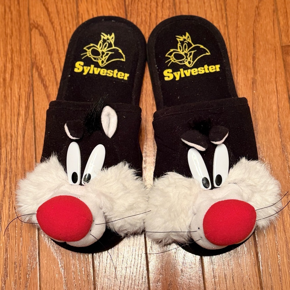 Disney Black and Red Sylvester Slippers